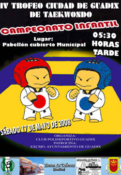 Cartel del torneo de taekwondo en Guadix (GRJ)