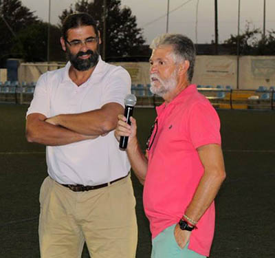 Toni Moreno, a la izquierda, director deportivo del Vandalia (GRJ)