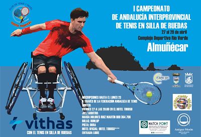 Almuñécar celebrará el Campeonato de Andalucia interprovincial de tenis en Silla de ruedas