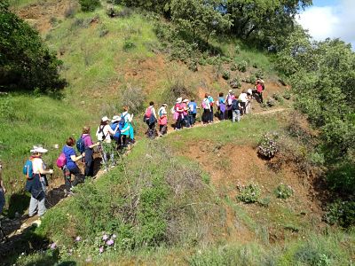 Las mujeres de Guadix durante su ruta senderista