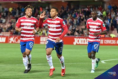 Machís celebrado su último gol con el Granada 
