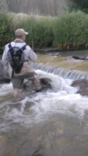 Sergio Rodriguez durante la pesca