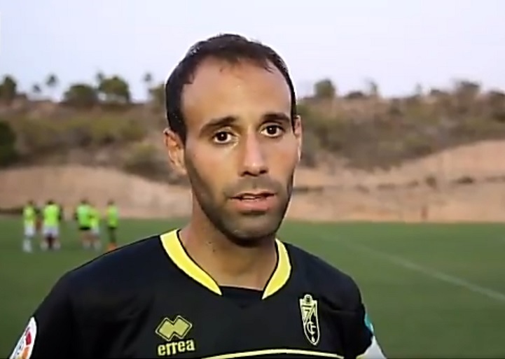 Víctor Díaz a la finalización del partido de este domingo en Campoamor