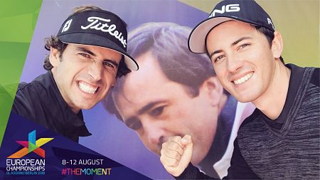 Pedro Oriol y Scott Fernández en los Europeos de Glasgow (FOTO: THE EUROPEAN TOUR) 