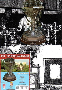 Exposicion de copas en el acto de presentacion del Trofeo 1988
