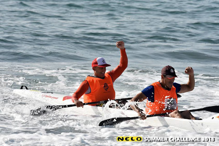 Joaquín González y Vicente Tortajada celebran la victoria 