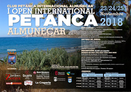 Del 23 al 25 de Noviembre se disputará el Open Internacional de Petanca 