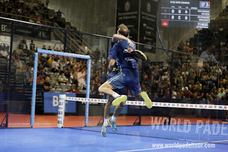 Juan Martín y Lebrón celebran el pase a semifinales (WORLD PADEL TOUR)