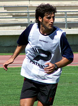 Igotz Garde en un entrenamiento con el Granada