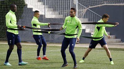 El equipo se ha ejercitado esta mañana (GRANADA CF) 