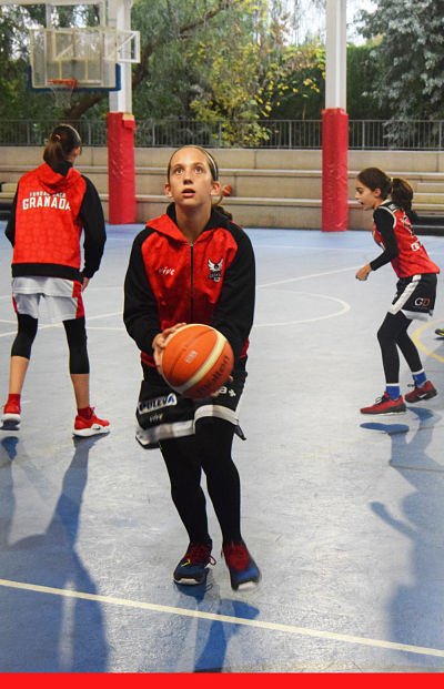 Irene Ariza durante un entrenamiento (FCBG) 