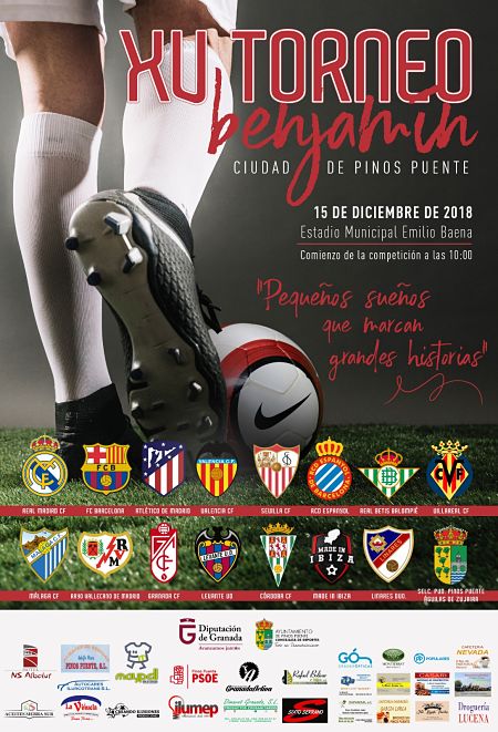 Pinos Puente celebrará su tradicional torneo de fútbol benjamín .