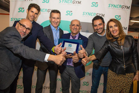 Sergey Miteyko, Jordi Bella, Leonard Lvovich, Aurelio Sánchez, Eduardo Castillo y María del Mar Ortiz durante el homenaje (SINERGYM) 