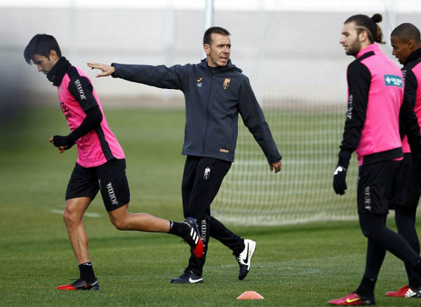Miguel Ángel Campos en su etapa como preparador físico del Granada CF