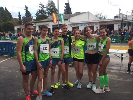 Miembros de la Juventud Atlética de Guadix que han participado en el Campeonato de Andalucia de marcha (JAG)