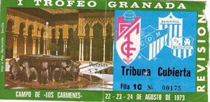 Entrada del trofeo del año 1973