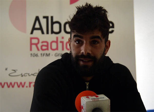 Jorge Moreno, entrenador del Atarfe Industrial, en un momento de la entrevista (GRJ)