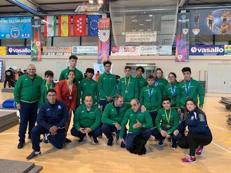 Representantes del Club de Judo Blas González en el Campeonato de España 