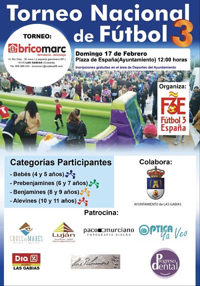 Las Gabias acogerá el Torneo Nacional de Fútbol 3
