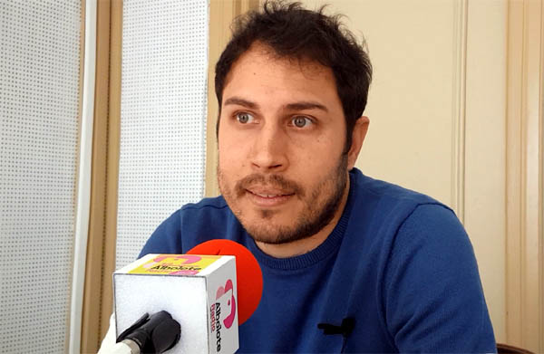 José Manuel García, entrenador del CF Motril, en un momento de la entrevista (GRJ)