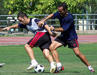 Cervera junto a Suárez en su paso por el Granada CF (GRJ)