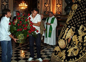 Un momento de los cultos a la Patrona en la pasada temporada (GRJ)