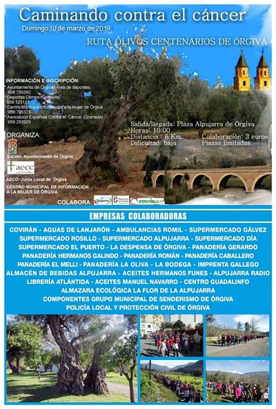 Orgiva celebrará su tradicional caminata contra el cáncer 