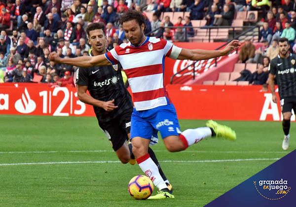 Germán Sánchez destacó en el partido de la primera vuelta en Granada (J. M. BALDOMERO)
