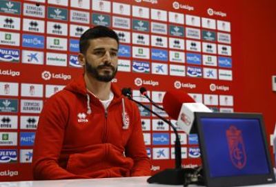 Fran Rico, en rueda de prensa (P.VILLOSLADA GCF) 