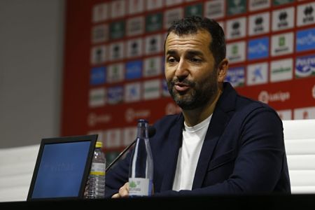 Diego Martínez, en la rueda de prensa posterior al partido (GRANADA CF)