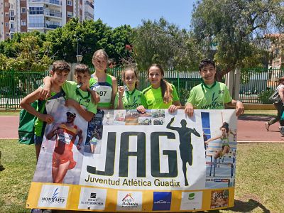 Atletas de la Juventud Atlética de Guadix que han participado en el Campeonato de Andalucia (JAG)