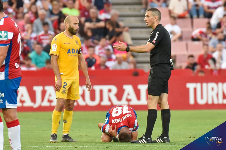 Ojeda tras producirse la fractura (GRJ)