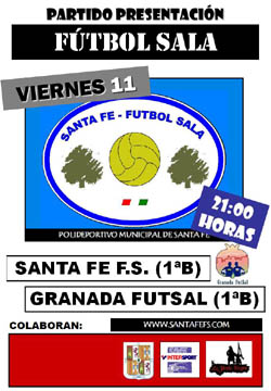 Cartel promocional del partido en Santa Fe (GRJ)