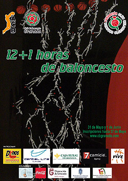 Cartel promocional del 12+1 horas de baloncesto 