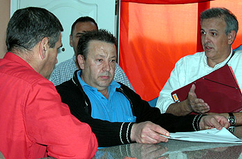 José Manuel Palma, en el centro, en la presentación de la candidatura