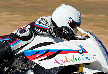 Álvaro Molina con la BMW en los entrenamientos de Albacete (GRJ)