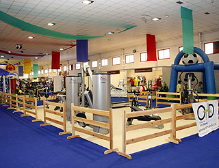 Perspectiva de los stand en la Feria de Muestras de Armilla