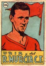 Uría, en un cromo de colección de la 40-41
