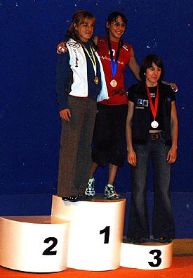 Podio final en la Copa de España celebrada en Madrid