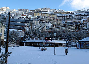 Imagen de Pradollano tras la nevada del pasado domingo (CETURSA)
