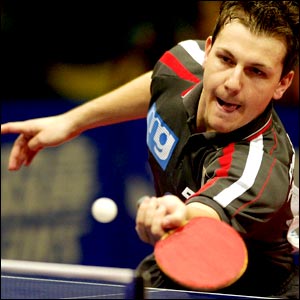 Timo Boll, jugador del Borussia Düsseldorf 