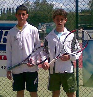 Gonzálo Guerrero y Pedro Jiménez, tenistas infantiles (GRJ)