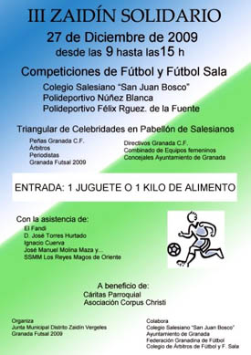 Cartel promocional del III Zaidín Solidario (GRJ)