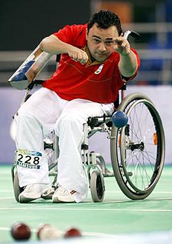 Manolo Martín, jugador de boccia granadino