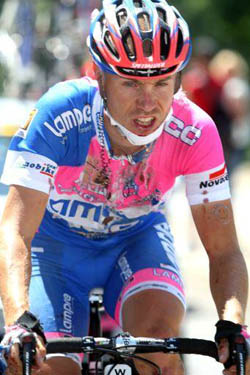 Damiano Cunego, líder del Lampre-Farnese Vini 
