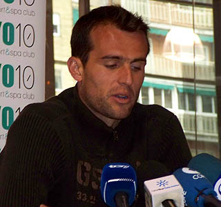 Iván Amaya en la rueda de prensa previa a Águilas (GRJ)