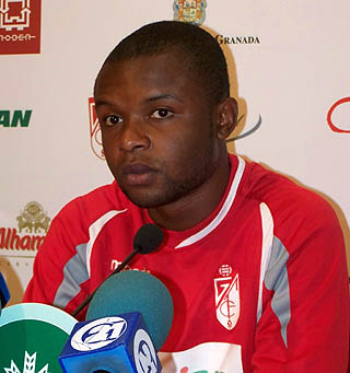 Ritchie Kitoko durante la comparecencia ante los medios