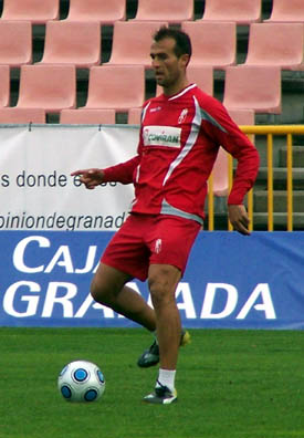 Iván Amaya, jugador del Granada CF, en un entreno