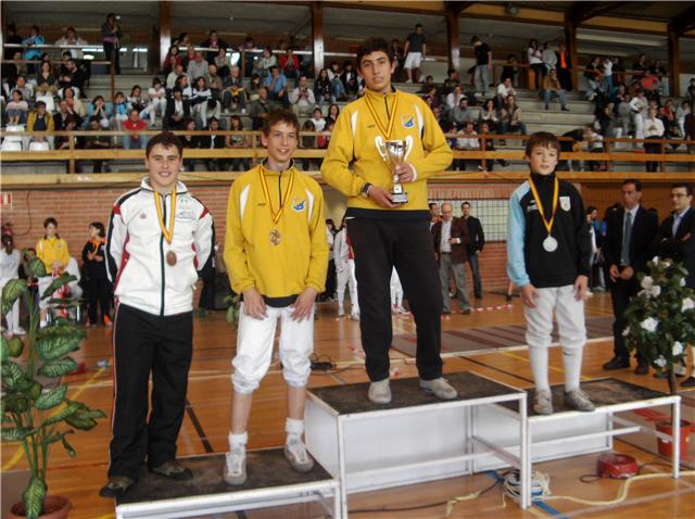 El podium del campeonato, con Ambel en tercer puesto