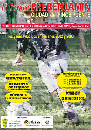 Cartel del I Torneo Prebenjamón de Pinos Puente
